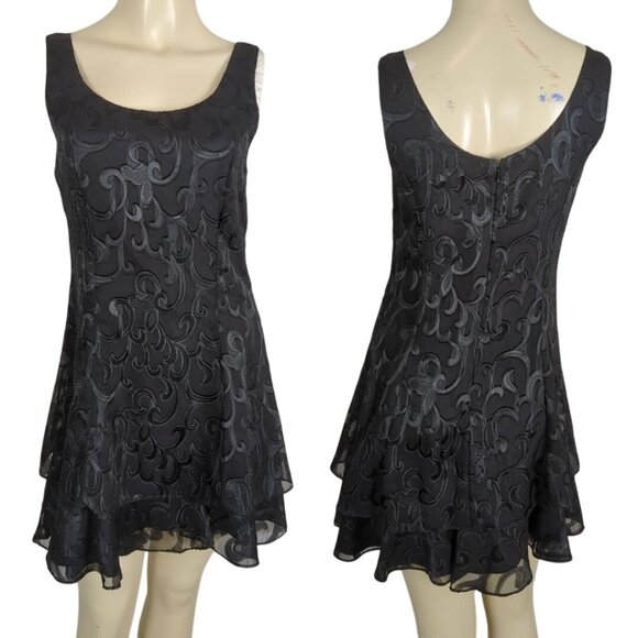 RAMPAGE Vintage sleeveless Mini tiered‎ hem cocktail party dress size 5 - Picture 1 of 16